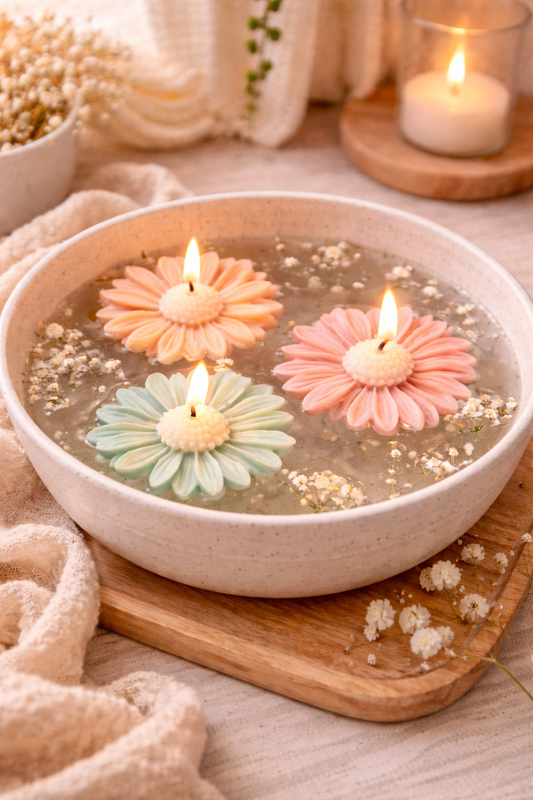 Floating Daisy - 3er Set schwimmende Duftkerzen