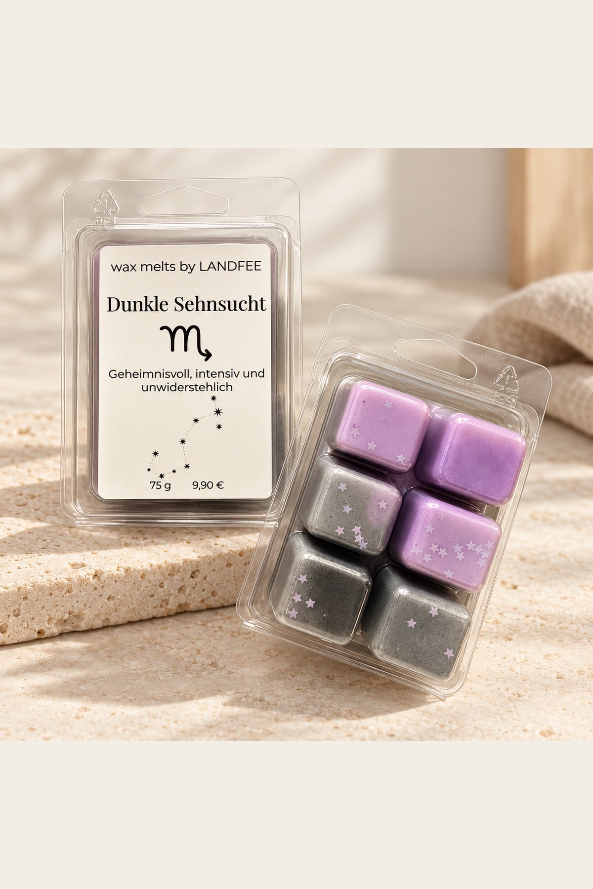 Dunkle Sehnsucht – Zodiac Wax Melts Skorpion, 75 g Rapswachs
